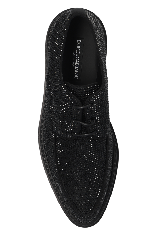 Dolce & Gabbana Derby shoes with sparkling appliqués Men's Shoes Vitkac